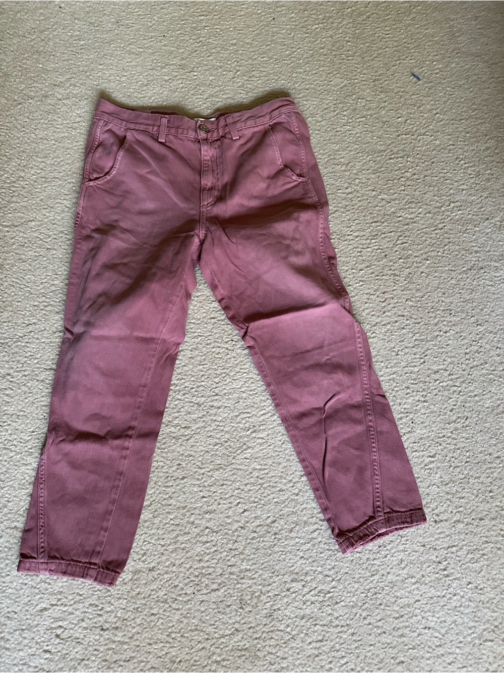 AMO Ankle Cropped Slim Jeans in Dusty Rose